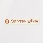 日気に学校カスタムかわいい動物 ラベル (デザイン1)