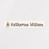 日気に学校カスタムかわいい動物 ラベル (デザイン2)