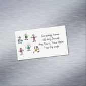 日気に気に子、先生又は赤ん坊 マグネット名刺 (インサイチュ)