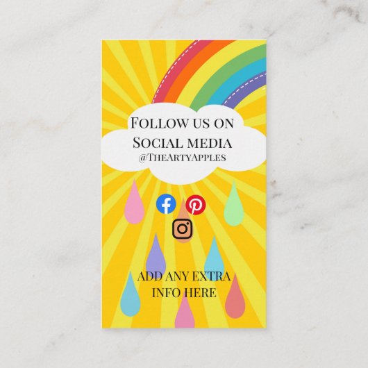 日気に照りの夏の外の子供部屋 名刺 (裏面)