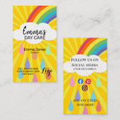 日気に照りの夏の外の子供部屋 名刺 (正面/裏面)