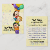 日気に.子気にだ。ベビーシッター。プロモーションカード 名刺 (正面/裏面)