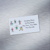 日気に、子気にども、先生又は赤ん坊 マグネット名刺 (インサイチュ)