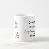 日気に,子気に供,先生,ベビーシッターの住所 コーヒーマグカップ (中央)