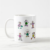 日気に，子気に供，先生，ベビーシッターの住所 コーヒーマグカップ (左)