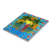 日没およびサーフボード タイル (側面)