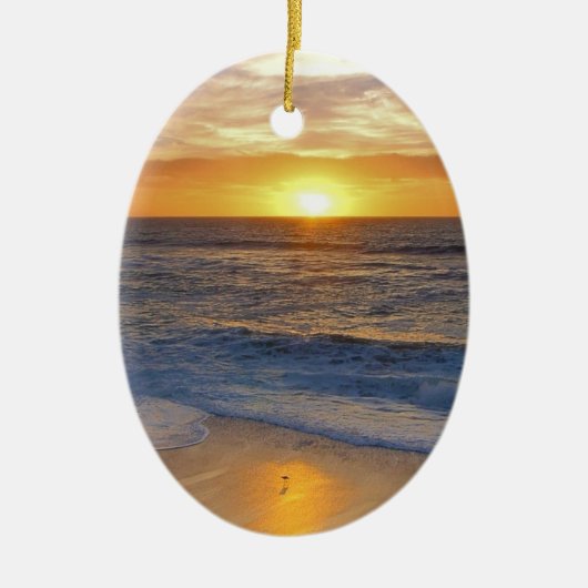 日没および石 セラミックオーナメント (正面)