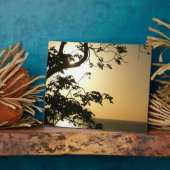 日没から木へII熱帯写真 フォトプラーク (側面)