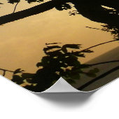 日没から木へII熱帯写真 ポスター (角)