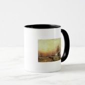 日没で挨拶を始動させる人o'戦争 マグカップ (正面右)