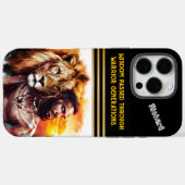 日没で武者と気高い獅子が団結する Case-Mate iPhoneケース (裏面 (横))