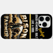 日没で群れを成すバイソン農家 Case-Mate iPhoneケース (裏面 (横))