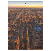 日没で都心のシカゴ クリップボード (裏面)