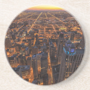 日没で都心のシカゴ コースター