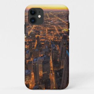 日没で都心のシカゴ iPhone 11 ケース