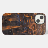日没で都心のシカゴ iPhoneケース (裏面横)
