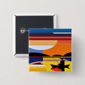 日没で釣る 缶バッジ (正面&裏面)