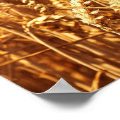 日没と小麦畑 ポスター (角)