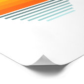 日没と海のグラフィックデザインポスター ポスター (角)