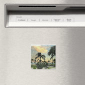 日没と熱帯の木 マグネット (インサイチュ (食洗機))