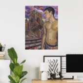 日没と階段 ポスター (ホームオフィス)