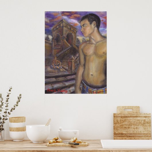 日没と階段 ポスター (キッチン)