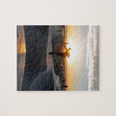 日没によってカリフォルニアはスケートボード公園のフリースタイルが夢を見ます ジグソーパズル (横)