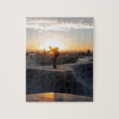 日没によってカリフォルニアはスケートボード公園のフリースタイルが夢を見ます ジグソーパズル (縦)