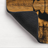 日没にシルエット化されたクレーン マウスパッド (コーナー)