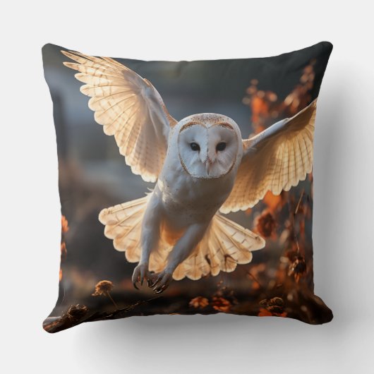 日没にフクロウ クッション (裏面)