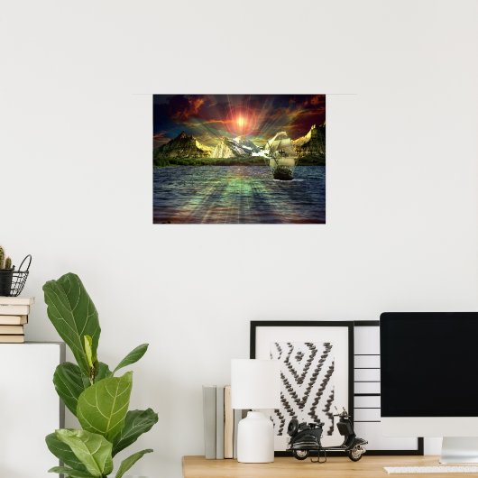 日没に出帆する ポスター (ホームオフィス)