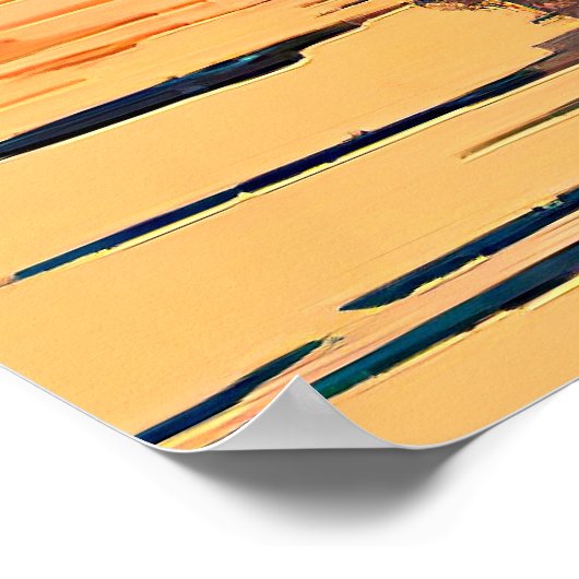 日没に向かって塩を塗ること ポスター (角)