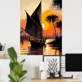 日没に向かって塩を塗ること ポスター (ホームオフィス)