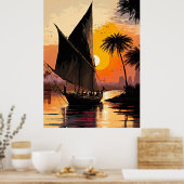 日没に向かって塩を塗ること ポスター (キッチン)