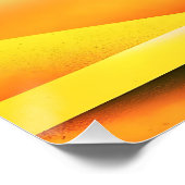 日没に対する様式化された鮮やか雄鶏 ポスター (コーナー)