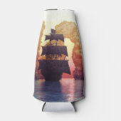 日没に島から海賊の船 ボトルクーラー (正面)