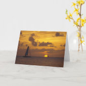 日没に航海 カード (黄色い花)