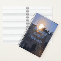 日没に輝くワイドなルールドノートブック