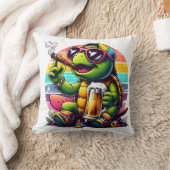 日没に輝く明るい亀 クッション (ブランケット)