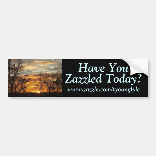 日没に、www.zazzle.com/tyounglyle、…あります バンパーステッカー (正面)