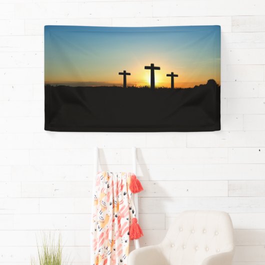 日没のはりつけの十字 横断幕 (インサイチュ)