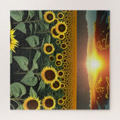 日没のひまわり ジグソーパズル (横)