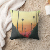 日没のやしによって並べられる通り クッション (ブランケット)