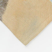 日没のアオカケス フリースブランケット (角)