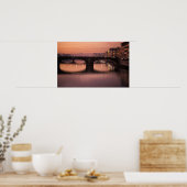 日没のアルノ川の橋， 2 ポスター (キッチン)