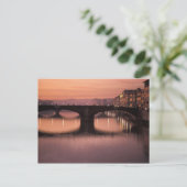 日没のアルノ川の橋， 2 ポストカード (スタンド正面)