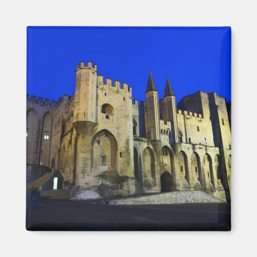 日没のアヴィニョンの教皇の宮殿。ビルド2 マグネット (正面)