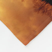 日没のイースター宗教十字 フリースブランケット (角)