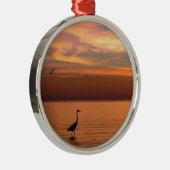 日没のオーシャンビュー メタルオーナメント (右)