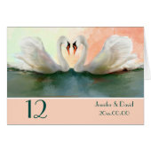 日没のカスタムなテーブル数カードの白鳥 (正面横)